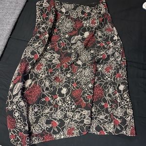 Floral midi skirt